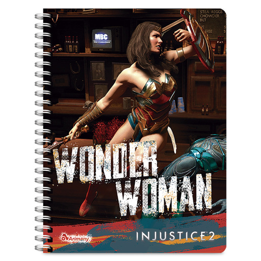 CUADERNO ESPIRAL ARIMANY INJUSTICE LINEAS 100H (SEMI DURA)