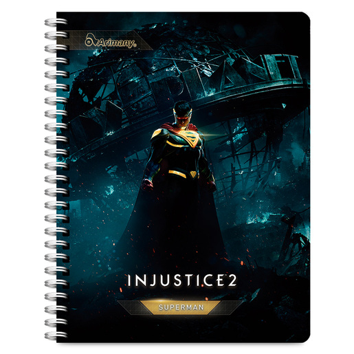 CUADERNO ESPIRAL ARIMANY INJUSTICE LINEAS 100H (SEMI DURA)