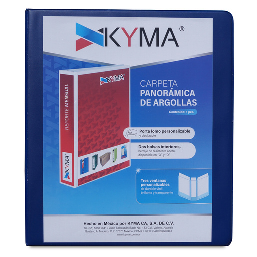 CARPETA 1/2 P. AZUL KYMA BRILLANTE, ARILLO O, PANORAMICA