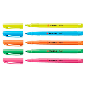 RESALTADOR STABILO FLASH 5PK RESALTADOR STABILO FLASH 5PK