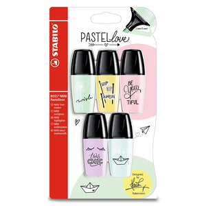 RESALTADOR STABILO BOSS PASTEL MINI 5U RESALTADOR STABILO BOSS PASTEL MINI 5U