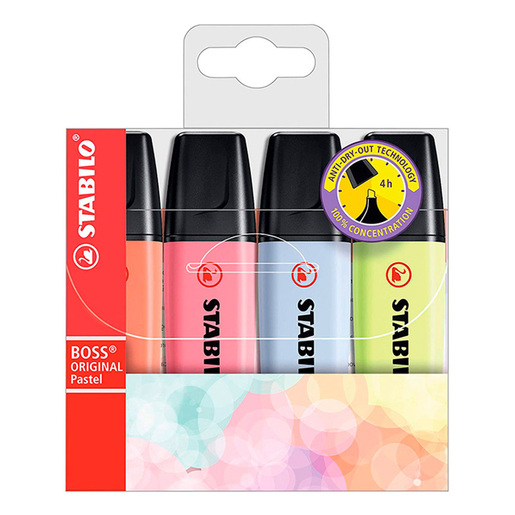 RESALTADOR STABILO BOSS PASTEL 4U