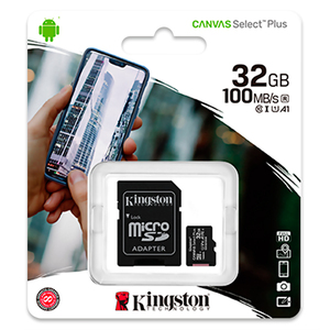 MEMORIA KINGSTON 32GB SDCS2 MICSDHC CANVAS MEMORIA KINGSTON 32GB SDCS2 MICSDHC CANVAS
