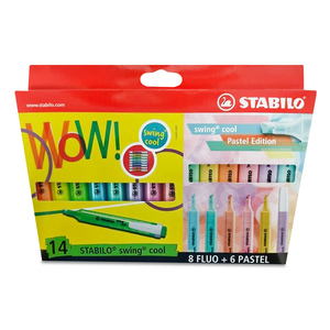 RESALTADOR STABILO SWING COOL 14U (COLORES 8 NEON + 6 PASTEL)