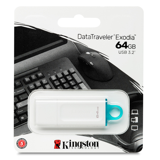 USB FLASH DRIVE 64 GB/3.2 GEN 1 COLOR BLANCO
