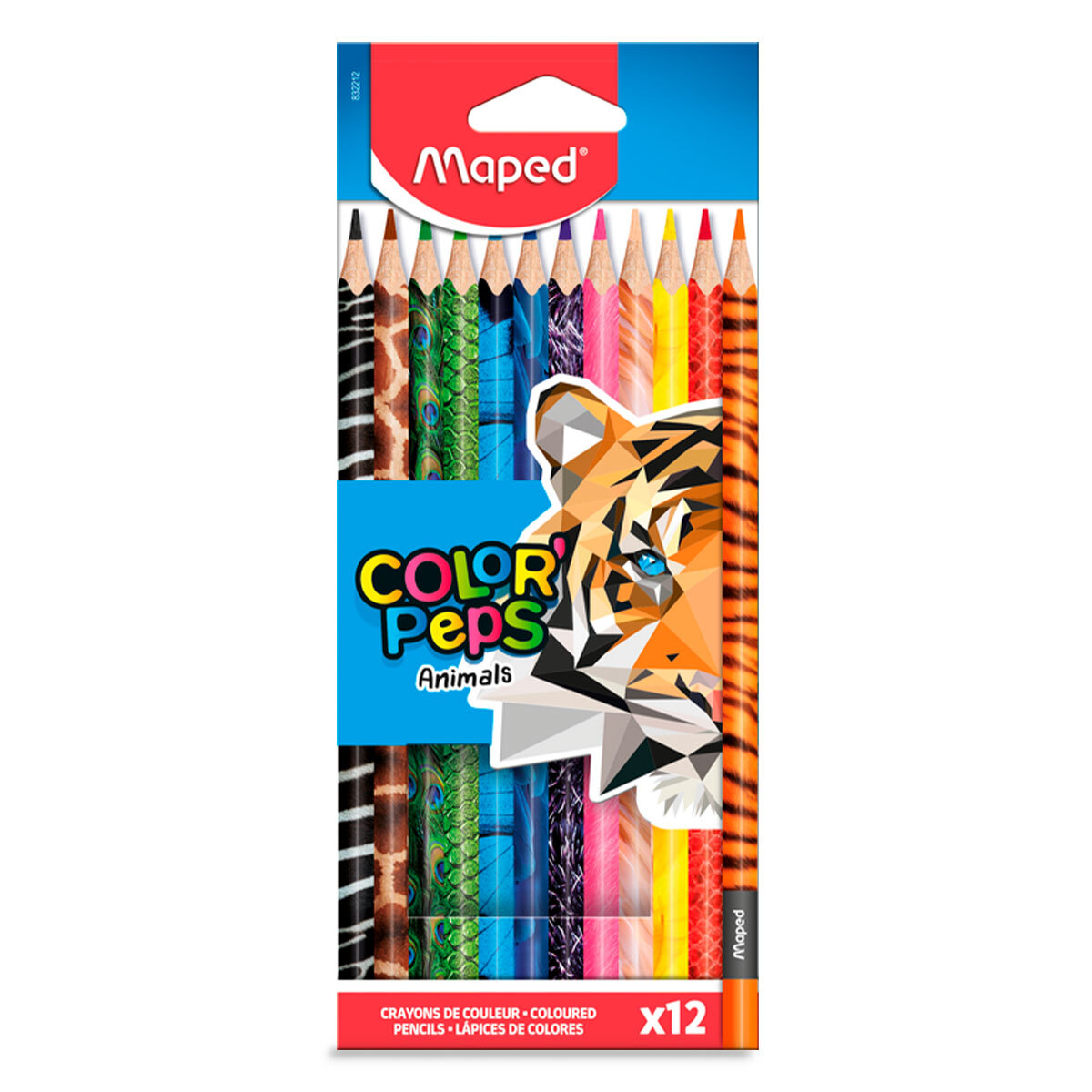 LAPICES DE COLOR MAPED PEPS  ANIMAL 12U