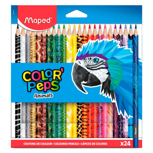LAPICES DE COLOR MAPED PEPS  ANIMAL 24U LAPICES DE COLOR MAPED PEPS  ANIMAL 24U