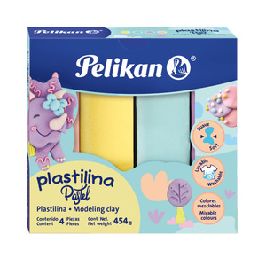 PLASTILINA BARRA PELIKAN PASTEL 4U