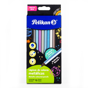 LAPICES DE COLOR PELIKAN METALICOS 12U