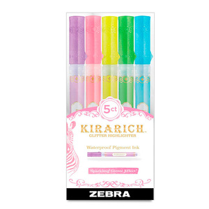 MARCATEXTO GLITTER ZEBRA KIRARICH 5U (TINTA