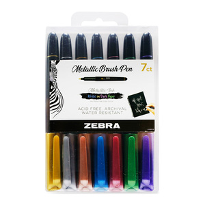 MARCADOR ZEBRA BRUSH PEN METALICO 7U( PUNTA DE