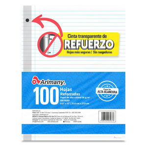 REPUESTO HOJAS LINEA REFORZADO 100H (BOND 60GRS) REPUESTO HOJAS LINEA REFORZADO 100H (BOND 60GRS)