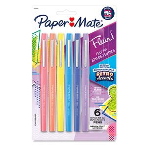 MARCADOR PAPER MATE FLAIR 6U PUNTO FINO, CON OLOR MARCADOR PAPER MATE FLAIR 6U PUNTO FINO, CON OLOR