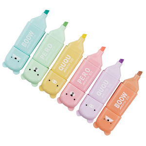 MINI MARCATEXTO OSITO PASTEL 6PK