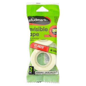 CINTA ADHESIVA STUDMARK TRANSPARENTE 3/4P 2U (18MM CINTA ADHESIVA STUDMARK TRANSPARENTE 3/4P 2U (18MM
