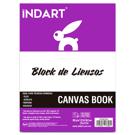 BLOCK DE TELA INDART 20H (MEDIDAS 22.8x30.5CM)