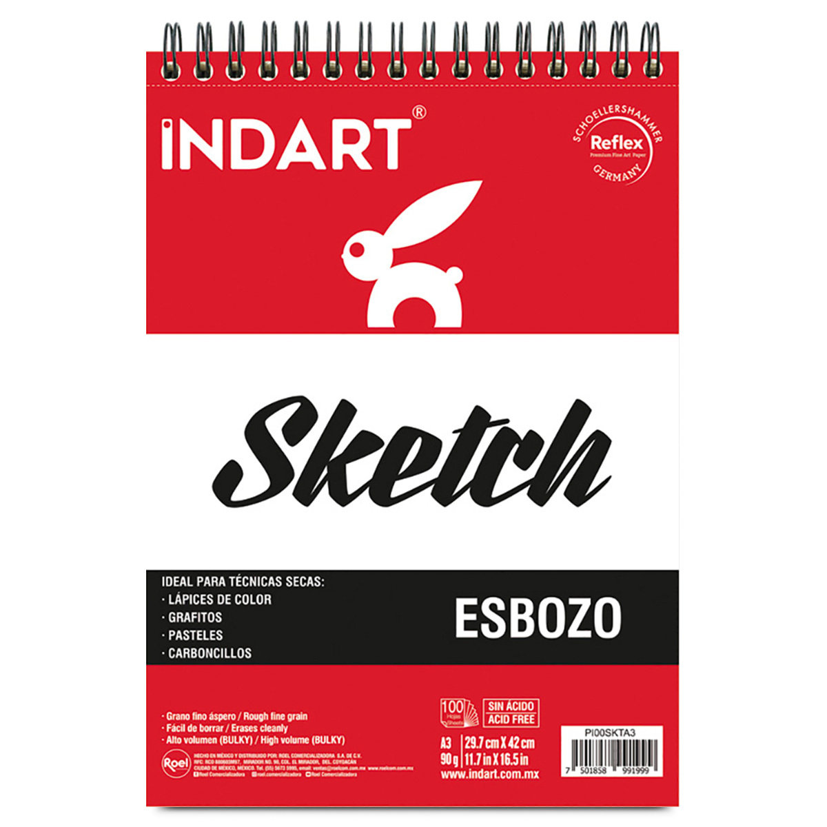 ALBUM INDART PARA SKETCH A5 100H (MEDIDAS 14.8x21CM, 90G)
