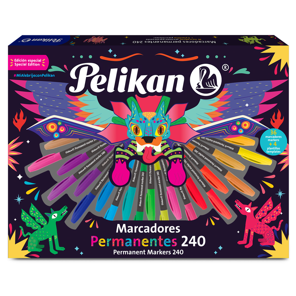 SET PELIKAN MARCADORES PERMANENTE 36U