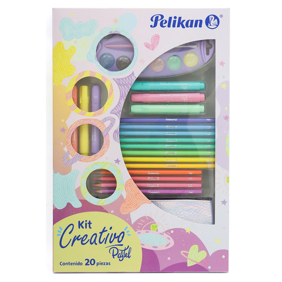 KIT CREATIVO PELIKAN PASTEL 20U