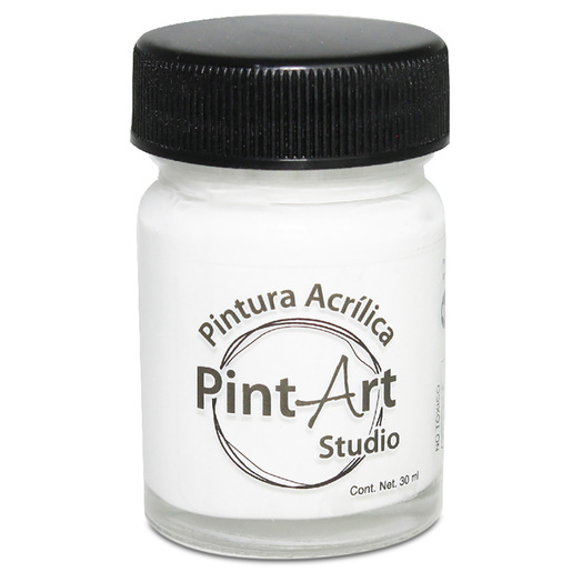 PINTURA ACRILICA PINTART STUDIO 100 BLANCO BOTE 100ML VIDRIO