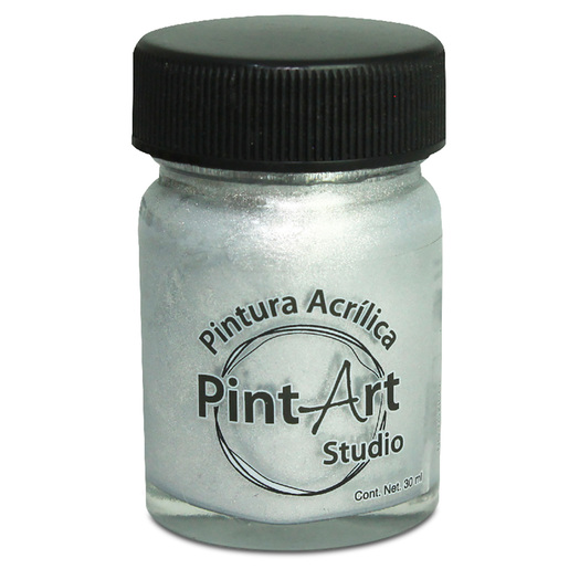 PINTURA METALICA PINTART STUDIO VIDRIO 822 ALUMINIO 30ML