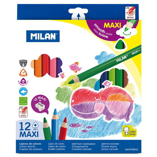 LAPICES DE COLOR MILAN TRIANGULARES 12U