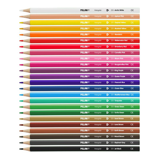 LAPICES DE COLOR MILAN TRIANGULARES 24U