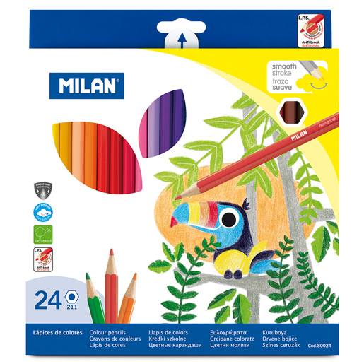 LAPICES DE COLOR MILAN HEXAGONALES 12U