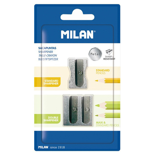 SACAPUNTAS MILAN ALUMINIO 2U