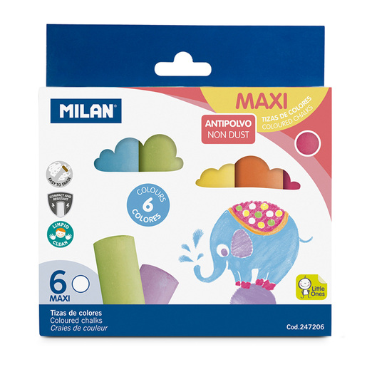 YESOS MILAN MAXI COLORES CARBONATADO 6U