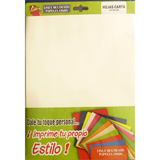 HOJA CARTA BLANCO HUESO 90G P/25 T/C