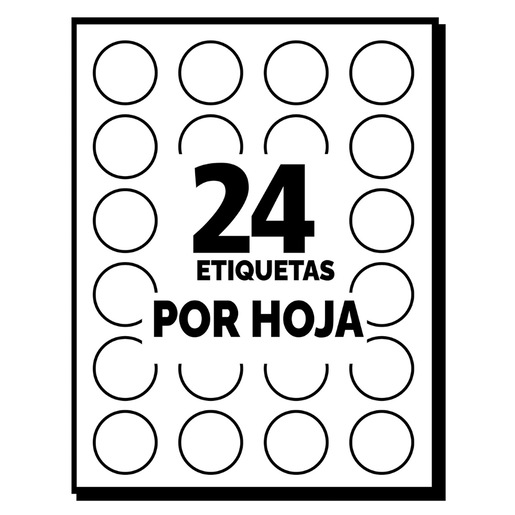 ETIQUETAS DE CÓDIGOS DE COLOR VARIOS COLORES LÁSER/INKJET 1.9 CM PAQ 1008