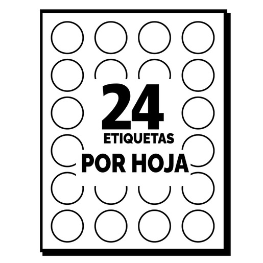 ETIQUETA CÓDIGO DE COLOR ROJO, 1.9 CM DE DIÁMETRO, 1008 PZ.
