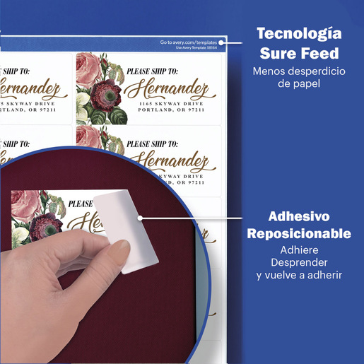 ETIQUETA BLANCA REPOSICIONABLE 5.1 X 10.2 CM INKJET PAQ 250