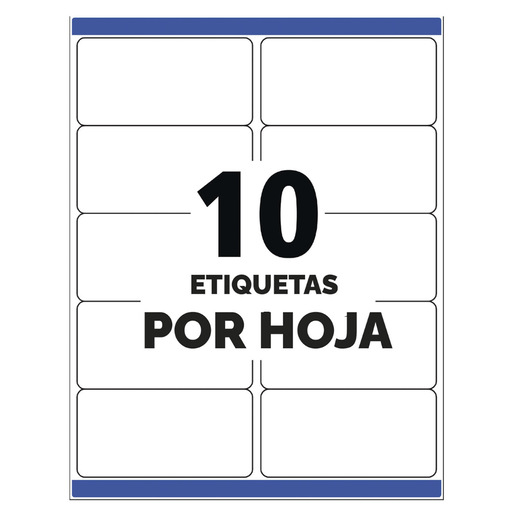 ETIQUETA BLANCA REPOSICIONABLE 5.1 X 10.2 CM INKJET PAQ 250