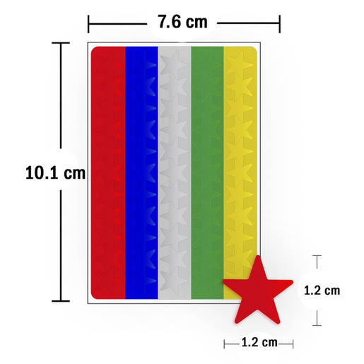 ESTRELLAS VARIOS COLORES METÁLICOS PAQ 440