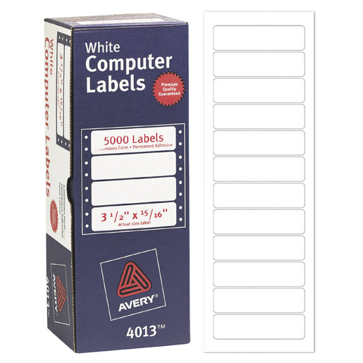 ETIQUETA BLANCA PERMANENTE FORMA CONTINUA