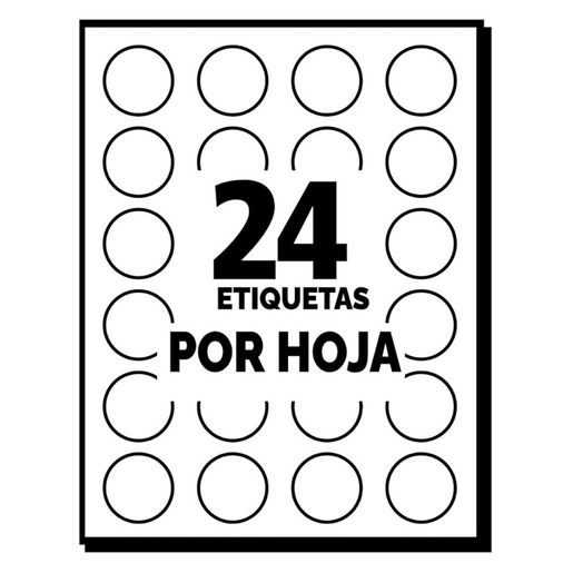 ETIQUETA MULTIUSO REMOVIBLE BLANCA 1.9 CM PAQ 1008