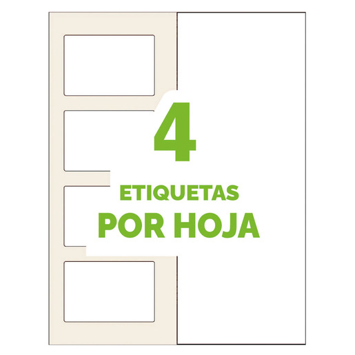 ETIQUETA AUTOLAMINADA 6.6 X 8.4 CM LASER/INKJET PAQ 100