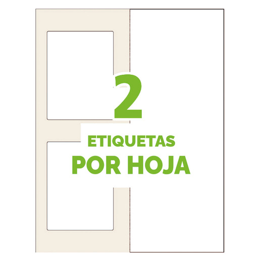 ETIQUETA AUTOLAMINADA FÁCIL ALINEACIÓN 11.4 X 8.9 CM LÁSER/INK JET PAQ 50