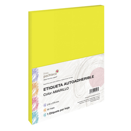 ETQ., AUTOADHERIBLE T/C AMARILLO