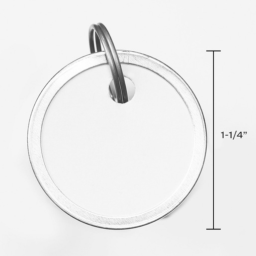 IDENTIFICADORES PARA LLAVES ARILLO METÁLICO BLANCO 3,2CM PAQ 50