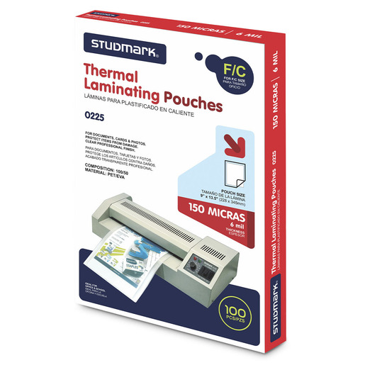 LAMINAS OF 150 MIC 228X345MM