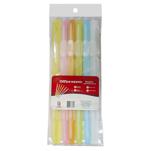 GANCHOS PARA FOLDER MATERIAL PP  8CM 12U