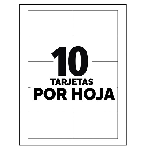 TARJETAS DE PRESENTACIÓN BLANCAS INKJET 250 TARJETAS