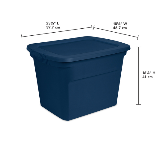 CAJA PLASTICA 18 GALONES 68 LITROS COLOR GRIS