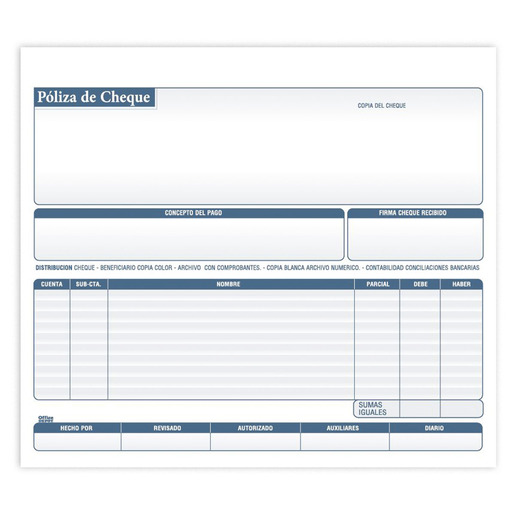 POLIZA DE CHEQUE 2PK