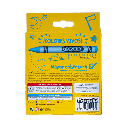 CRAYONES CRAYOLA JUMBO CAJA 24U