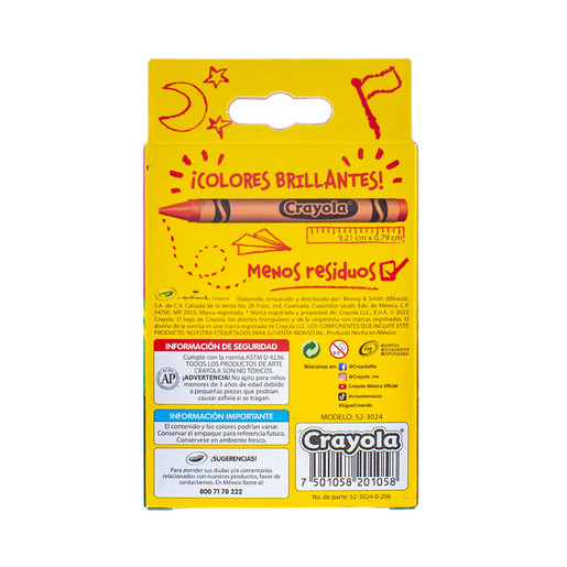 CRAYONES CRAYOLA CLASICOS 24U