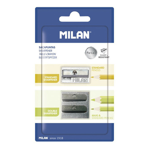 SACAPUNTAS MILAN ALUMINIO 2U